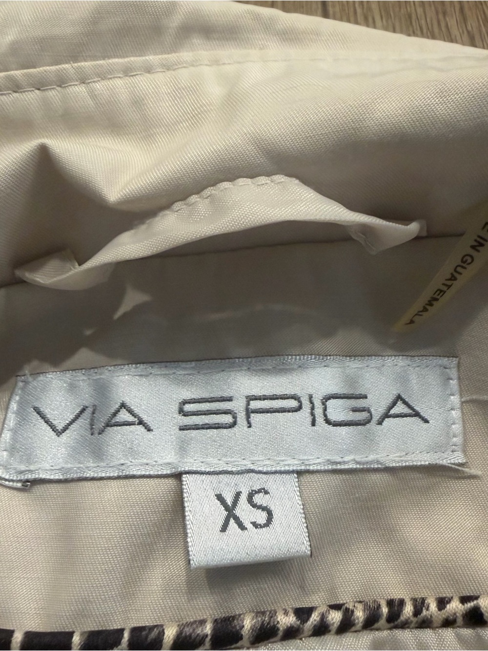 Via Spiga Light Cream Double-Breasted Trench Jacket, XS - Picture 3 of 10